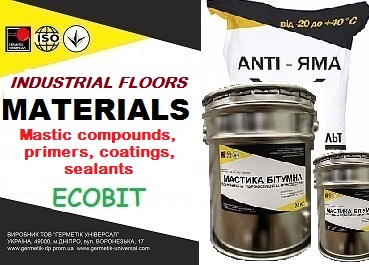 Industrial floors - mastic compounds, primers, coatings